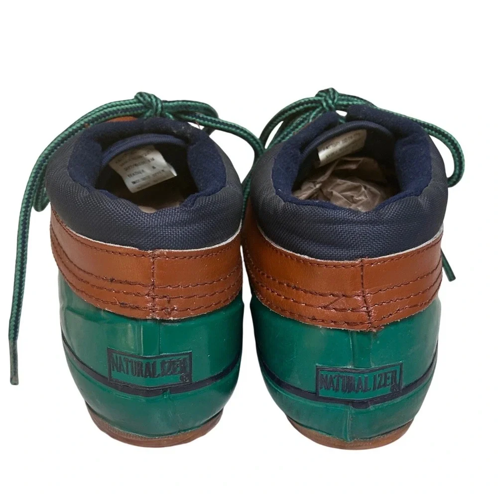 Vintage Naturalizer Green & Brown Thermolite Lined Duck Boots - Women's Size 8